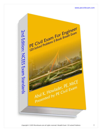PE Exam For Civil Engineer - PE Civil Exam