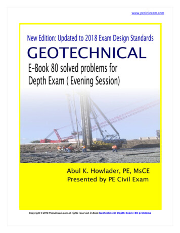 Geotechnical Depth Exam: 80 Problems - PE Civil Exam