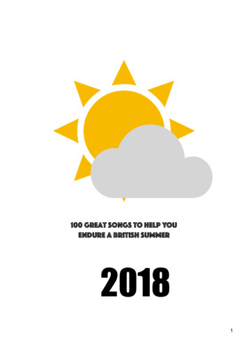 100 Great Songs TO HELP YOU ENDURE A BRITISH SUMMER 2018
