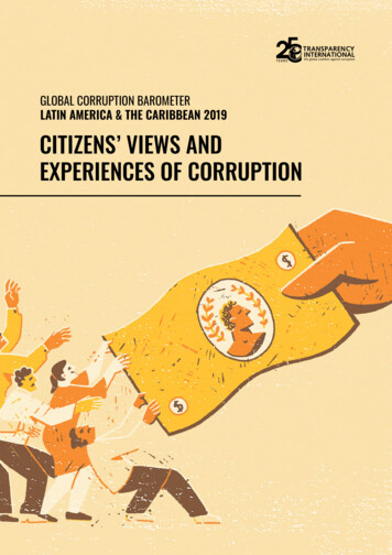 GLOBAL CORRUPTION BAROMETER LATIN AMERICA & THE CARIBBEAN .