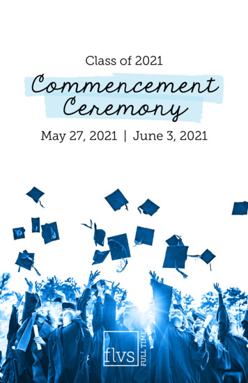 Class Of 2021 Commencement Ceremony