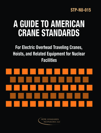 A GUIDE TO AMERICAN CRANE STANDARDS - ASME