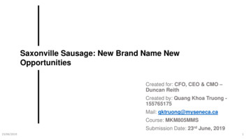 Saxonville Sausage: New Brand Name New Opportunities