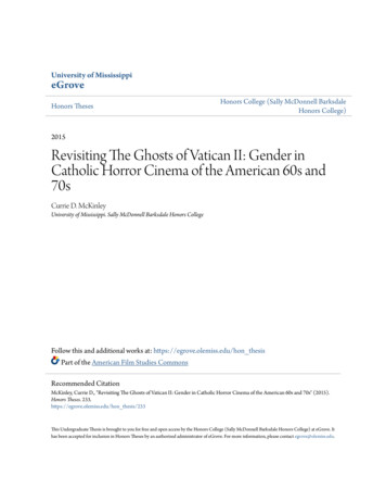 Revisiting The Ghosts Of Vatican II: Gender In Catholic .