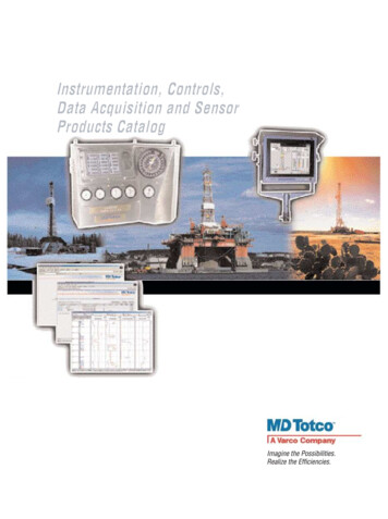 Instrumentation, Controls, Data Acquisition And Sensor .