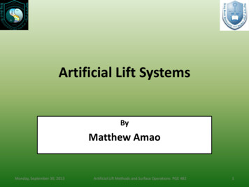 Artificial Lift Systems - KSU