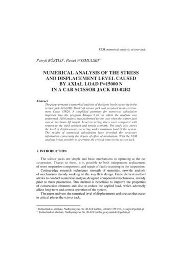 NUMERICAL ANALYSIS OF THE STRESS AND DISPLACEMENT 