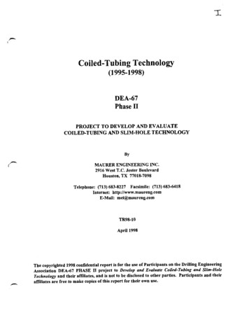Coiled-Tubing Technology - BSEE
