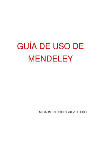 GUÍA DE USO DE MENDELEY - UCM