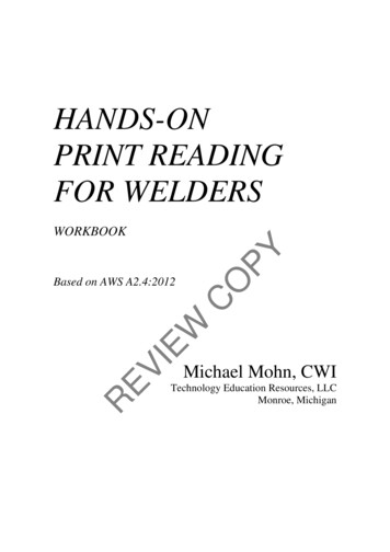 HANDS-ON PRINT READING FOR WELDERS
