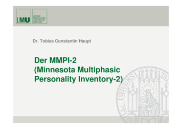 Der MMPI-2 (Minnesota Multiphasic Personality Inventory-2)