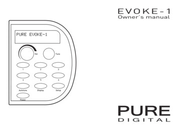 Using Your EVOKE-1 - PURE Help Centre