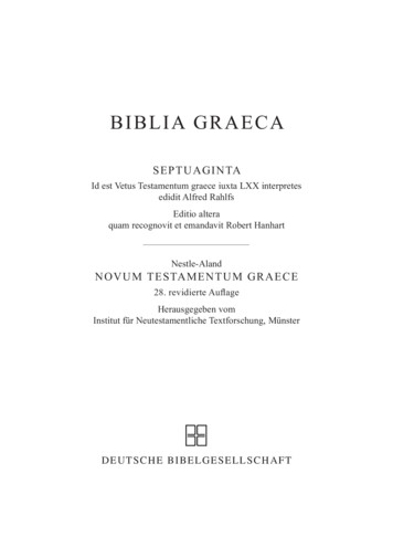 Biblia Graeca - Die Bibel