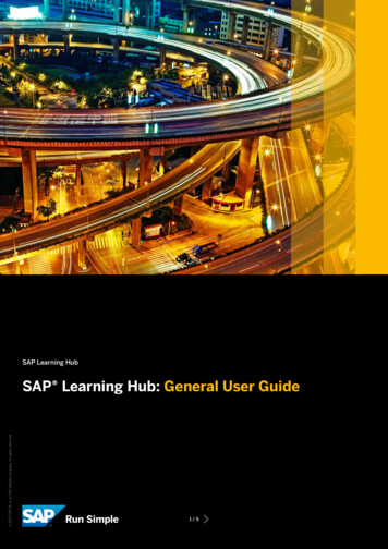 SAP Learning Hub: General User Guide