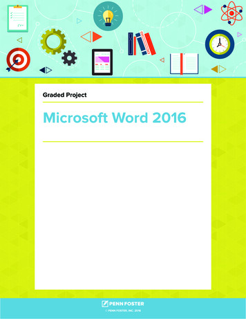 Graded Project Microsoft Word 2016