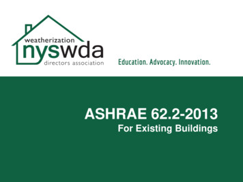 ASHRAE 62.2-2013 For Existing Buildings - NYSERDA