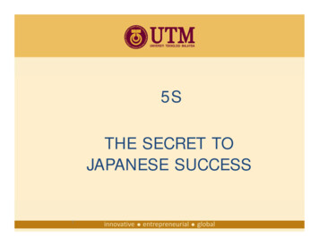 5S THE SECRET TO JAPANESE SUCCESS