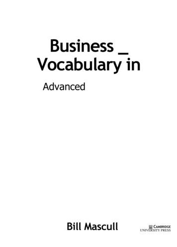 Business Vocabulary In - Bakı Biznes Universiteti
