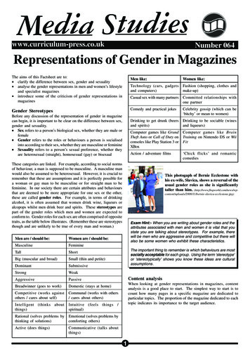 Representations Of Gender In Magazines - Weebly
