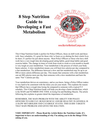 8 Step Nutrition Guide To Developing A Fast Metabolism