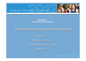 EDGD801 Learning And Behaviour