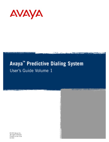 Avaya Predictive Dialing System