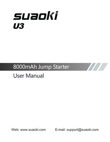 8000mAh Jump Starter User Manual