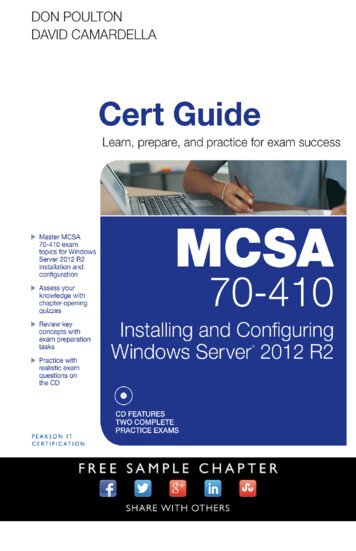 MCSA 70-410 Cert Guide R2: Installing And Configuring .
