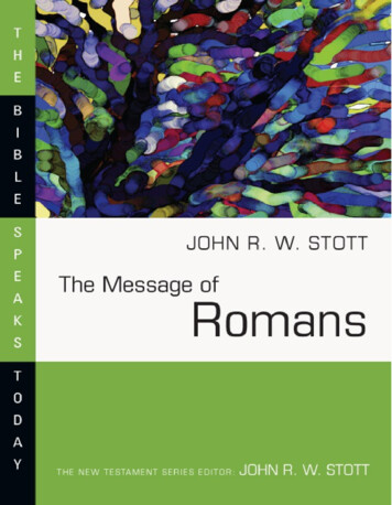 The Message Of Romans - Westminster Bookstore