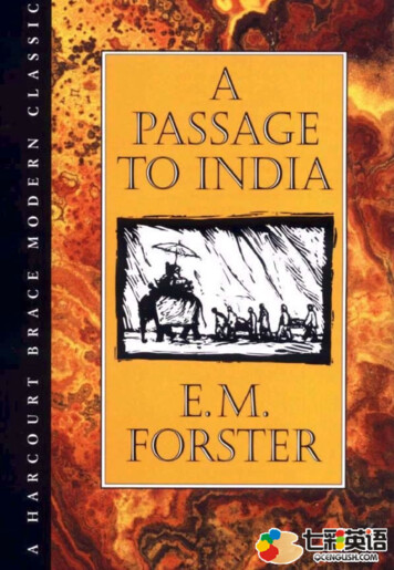 A PASSAGE TO INDIA - BDM I
