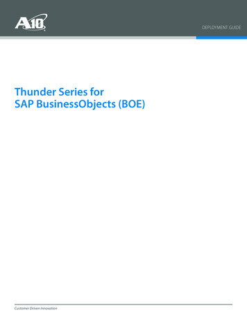 Thunder Series For SAP BusinessObjects (BOE)