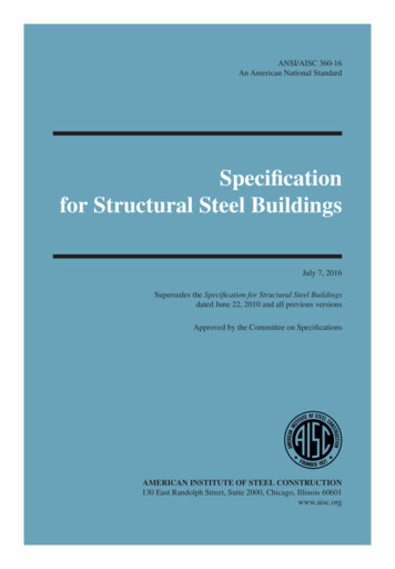 ANSI/AISC 360-16: Specification For Structural Steel Buildings