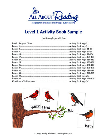 Level 1 Activity Book Sample - All About Learning Press