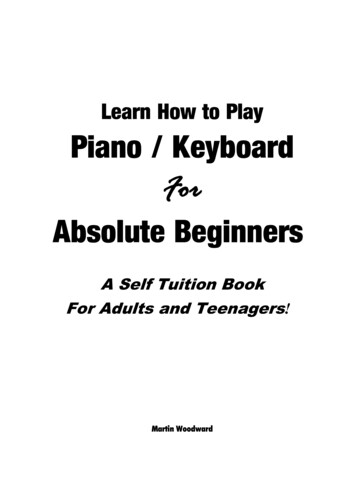 Absolute Beginners - Adult Piano Tution Learn Piano