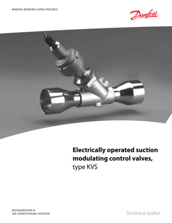 Electrically Operated Suction Modulating Control Valves .