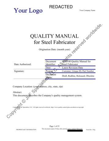 AISC Quality Manual