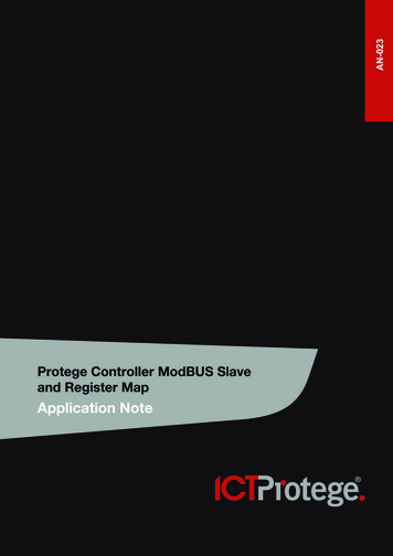 Protege Controller ModBUS Slave And Register Map