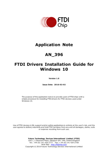 FTDI Drivers Installation Guide For Windows 10