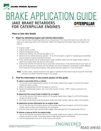 Application Guide Cat - Jacobs Vehicle Systems