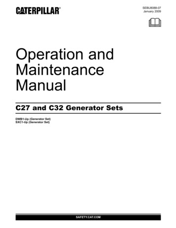 Operation And Maintenance Manual - Altorfer Cat