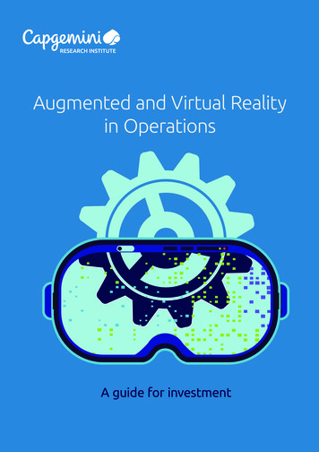 Augmented And Virtual Reality In Operations