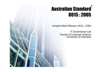 Australian Standard 8015 : 2005 - Universitas Indonesia