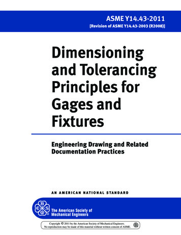 Dimensioning And Tolerancing Principles For Gages And Fixtures