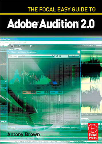 THE FOCAL EASY GUIDE TO ADOBE AUDITION 2