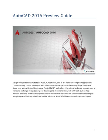 AutoCAD 2016 Preview Guide Final - CAD Studio