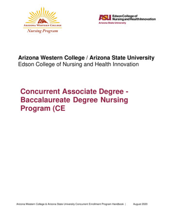 Concurrent Associate Degree - Baccalaureate Degree Nursing .