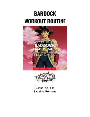 Bardock Workout PDF - Superhero Jacked