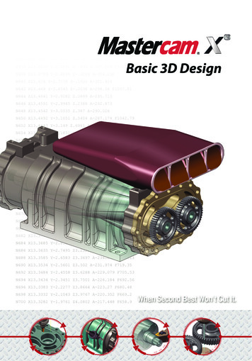 Basic 3D Design - Mastercam