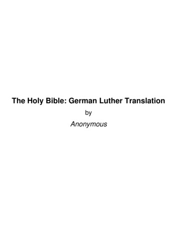 The Holy Bible: German Luther Translation