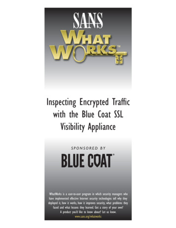 Inspecting Encrypted Traffic With The Blue Coat SSL .